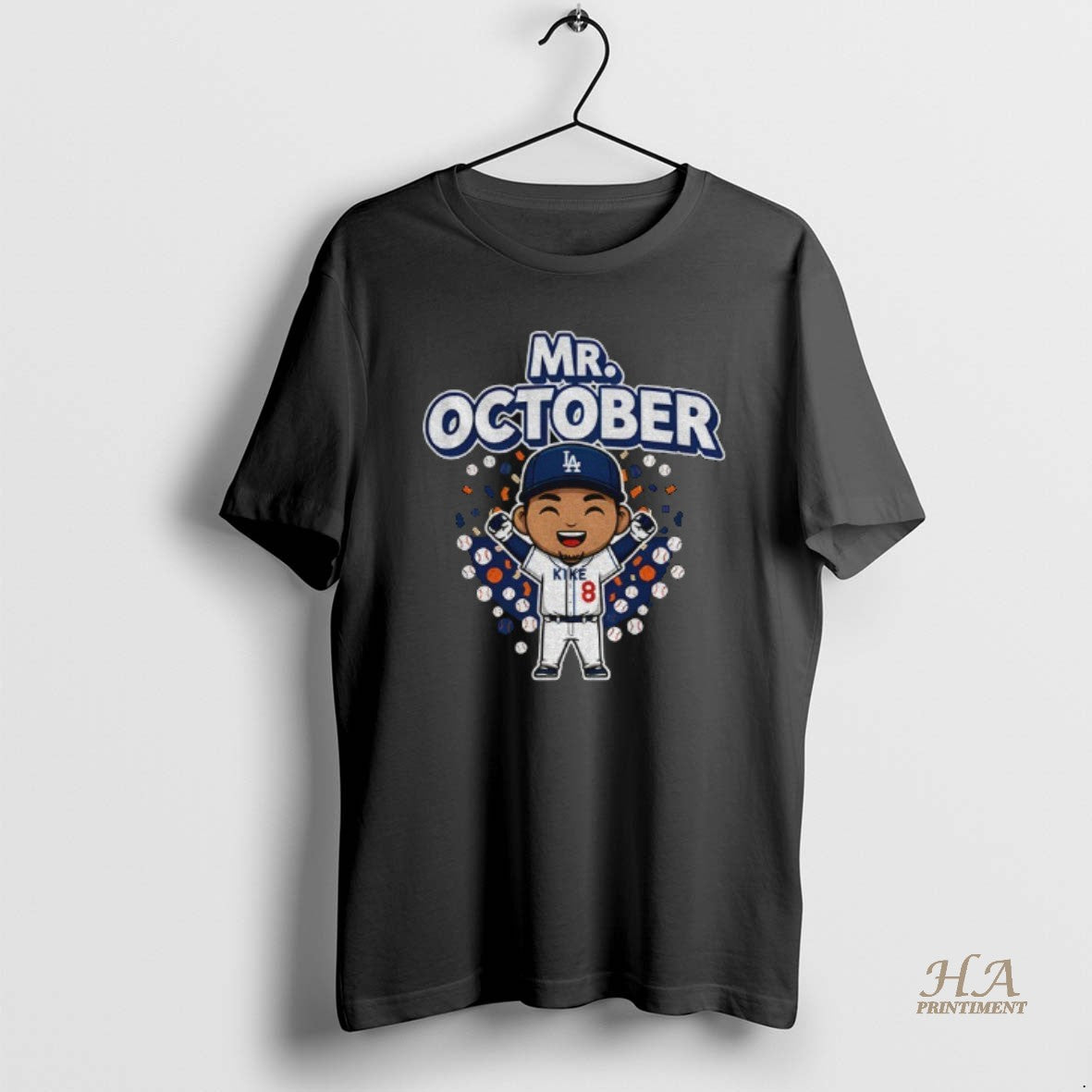 Official Kike Hernandez Los Angeles Mr October Cartoon T-Shirts, Hoodie, Sweatshirt | InkNestWear.com