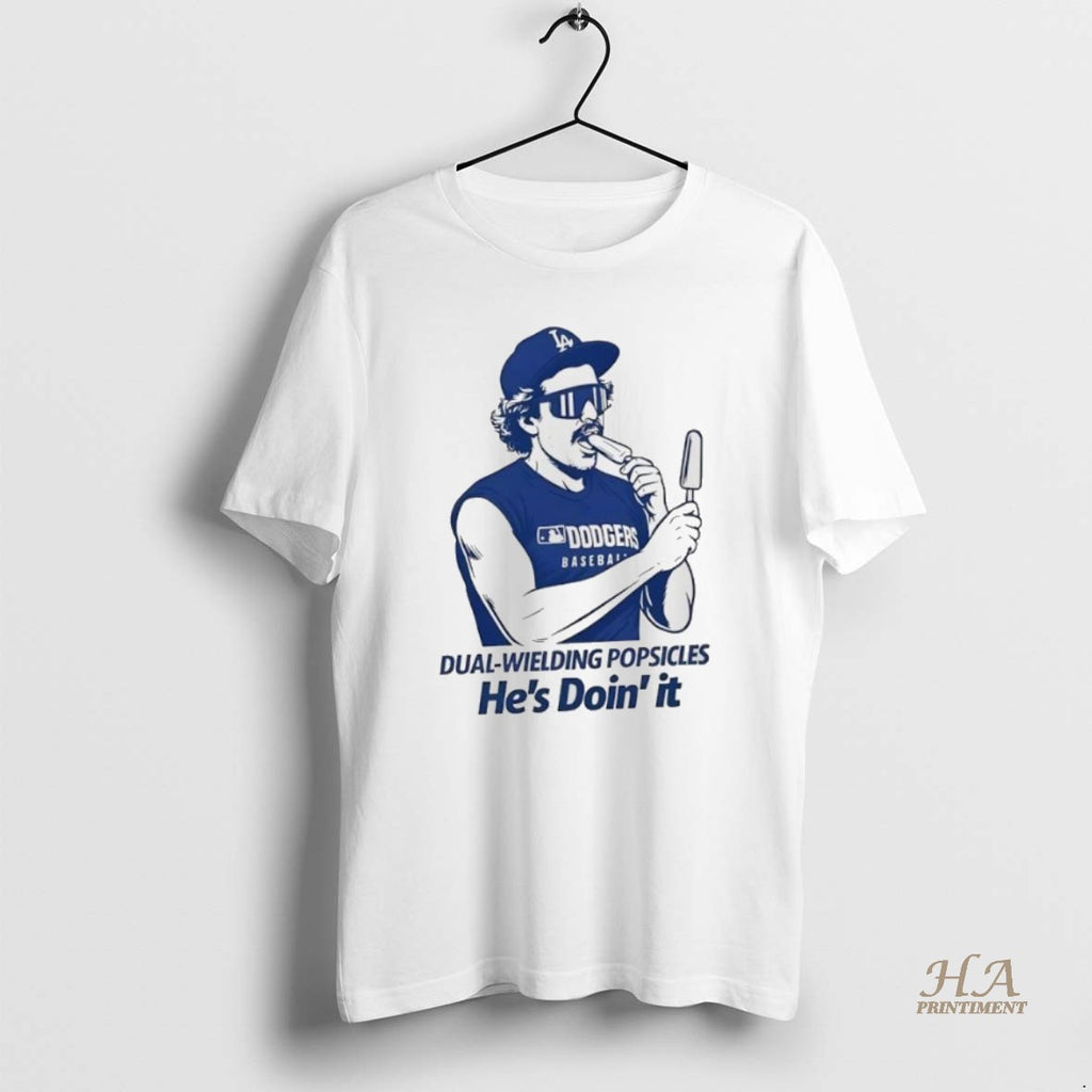 Official Kike Hernandez Dual Wielding Popsicles Hes Doin It T-Shirts, Hoodie, Sweatshirt | InkNestWear.com