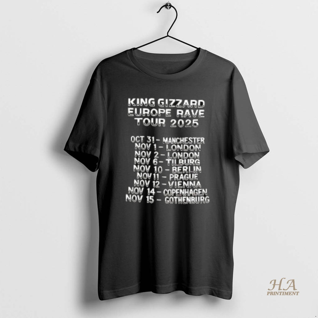 Official King Gizzard Europe Rave Tour 2025 Ceramic Ceramic And Classic Dad Cap T-Shirts, Hoodie, Sweatshirt