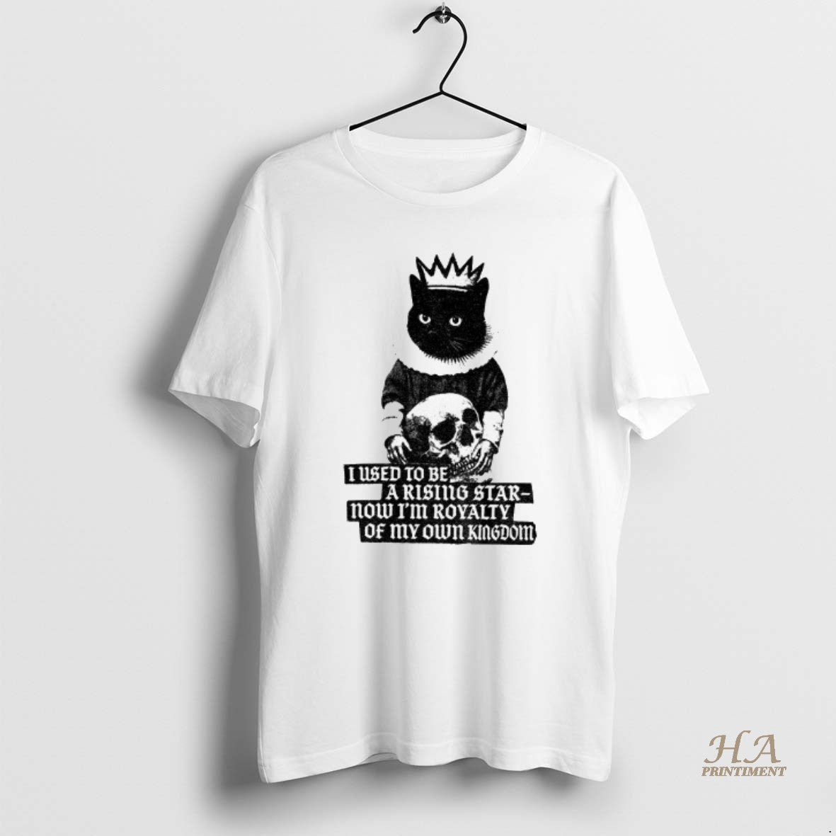 Official King Cat Holding Skull I Used To Be A Rising Star Now Im Royalty T-Shirts, Hoodie, Sweatshirt | InkNestWear.com