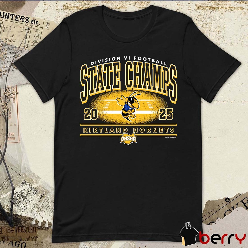 Kirtland Hornets 2025 OHSAA Football Division 6 State Champions t-shirt