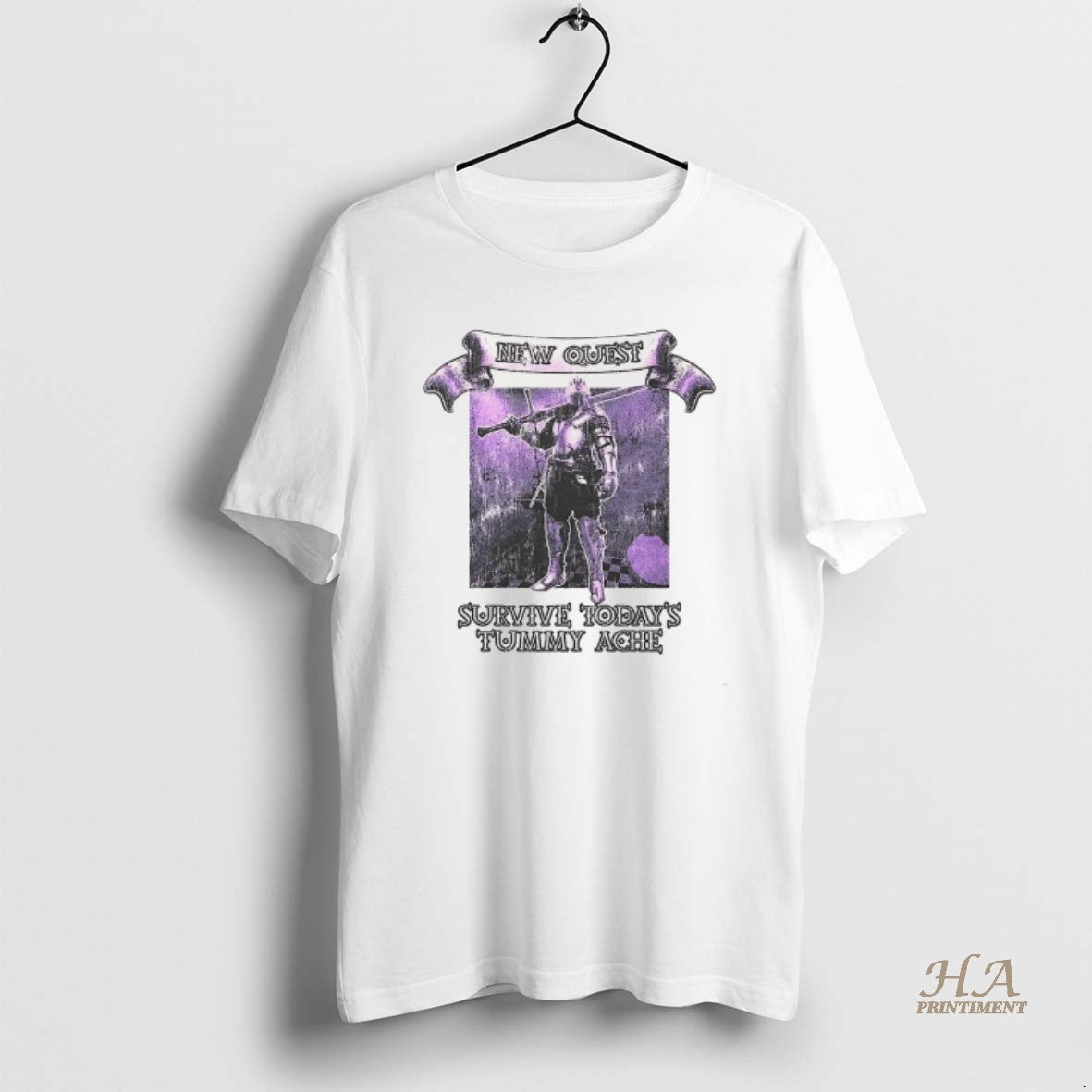 Official Knight New Quest Survive Tummy Ache T-Shirts, Hoodie, Sweatshirt | InkNestWear.com