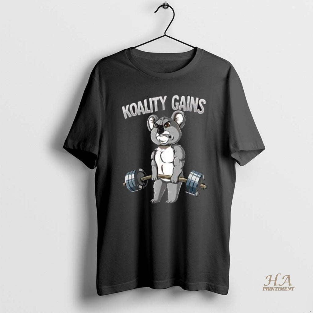 Official Koality Gains Koala Gym Bodybuilding Vintage Gym T-Shirts, Hoodie, Sweatshirt | InkNestWear.com