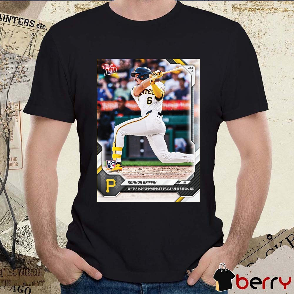 Konnor Griffin 19 Year Old Top Prospect’s 1st MLB Is Rbi Double Ss Topps Poster t-shirt