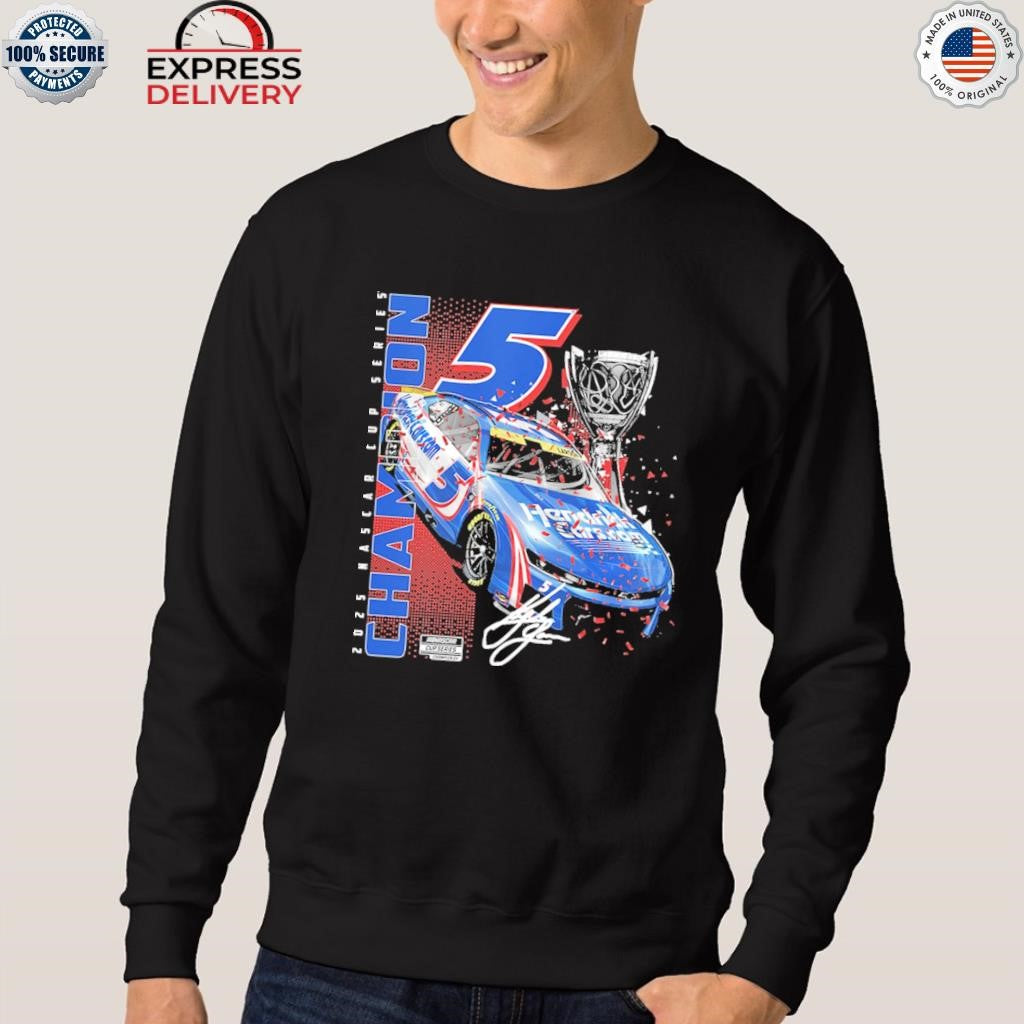 Kyle Larson Hendrick Motorsports Team Collection 2025 NASCAR Cup Series Champion Car Shirt