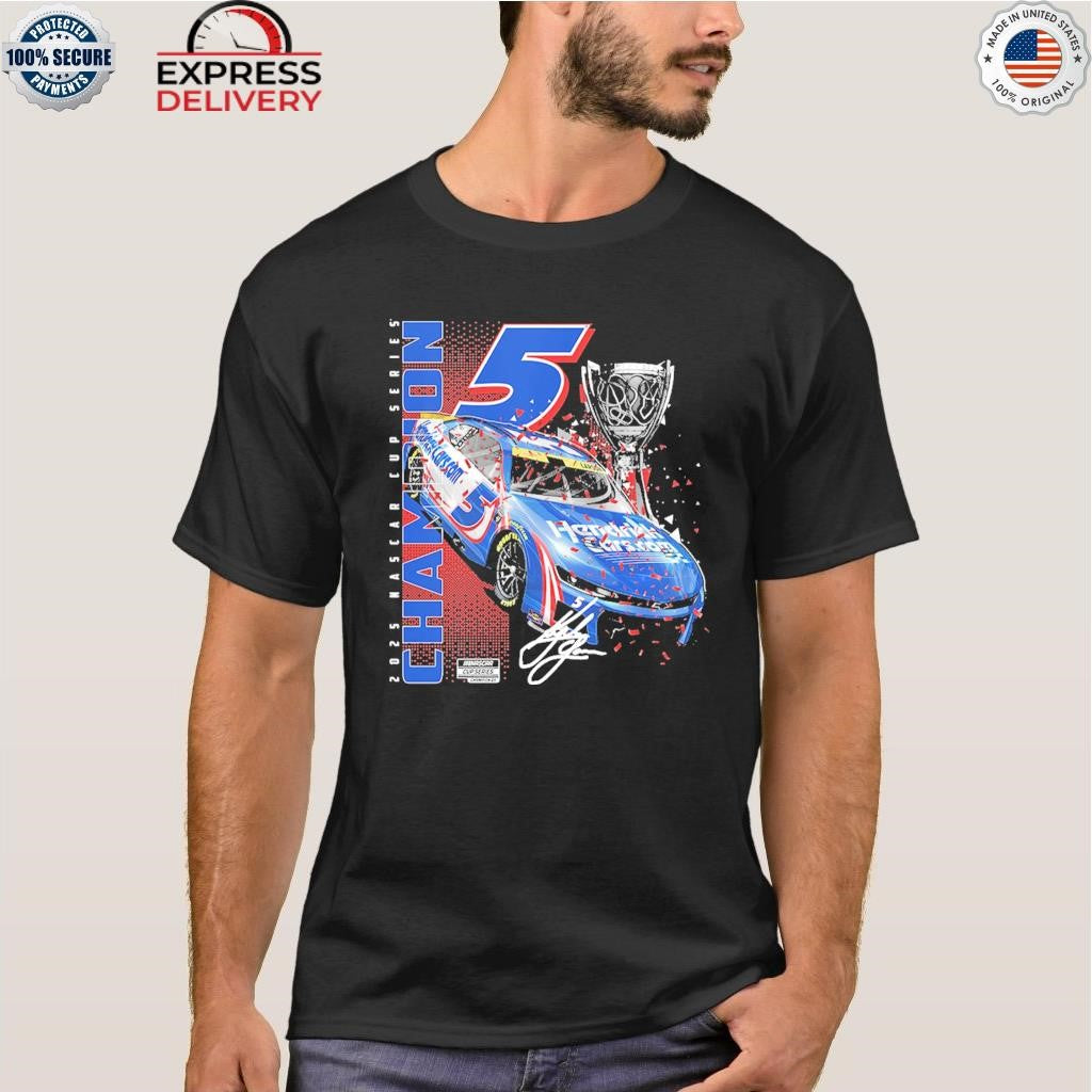 Kyle Larson Hendrick Motorsports Team Collection 2025 NASCAR Cup Series Champion Car Shirt