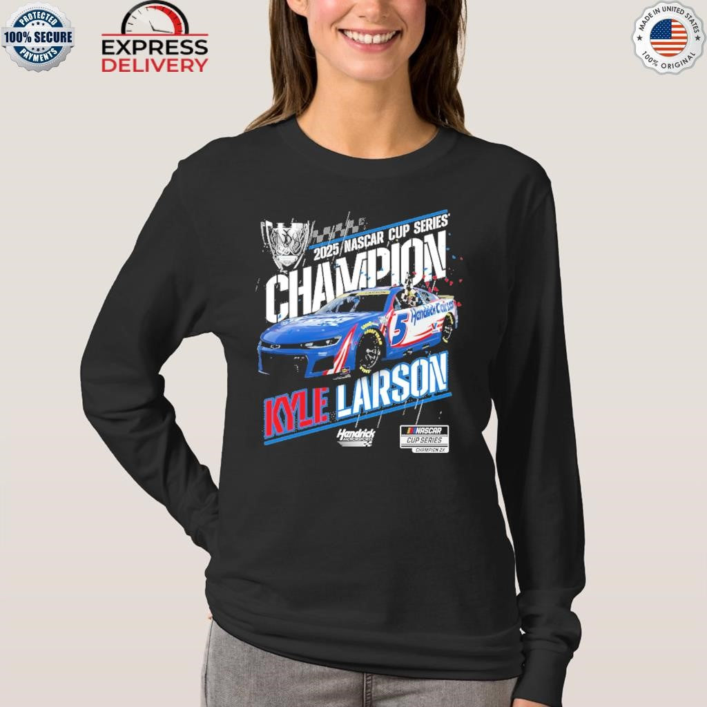 Kyle Larson Hendrick Motorsports Team Collection 2025 NASCAR Cup Series Champion Shirt