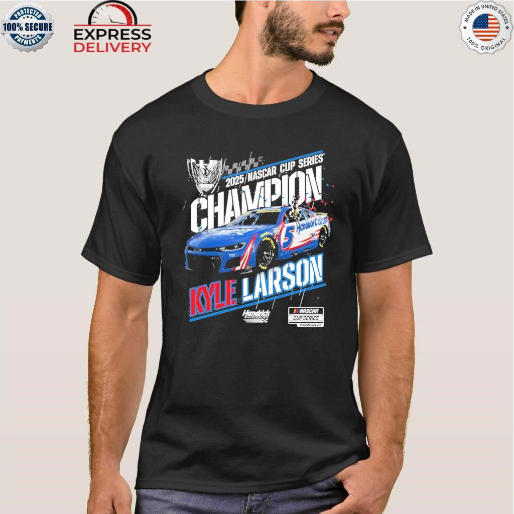 Kyle Larson Hendrick Motorsports Team Collection 2025 NASCAR Cup Series Champion Shirt