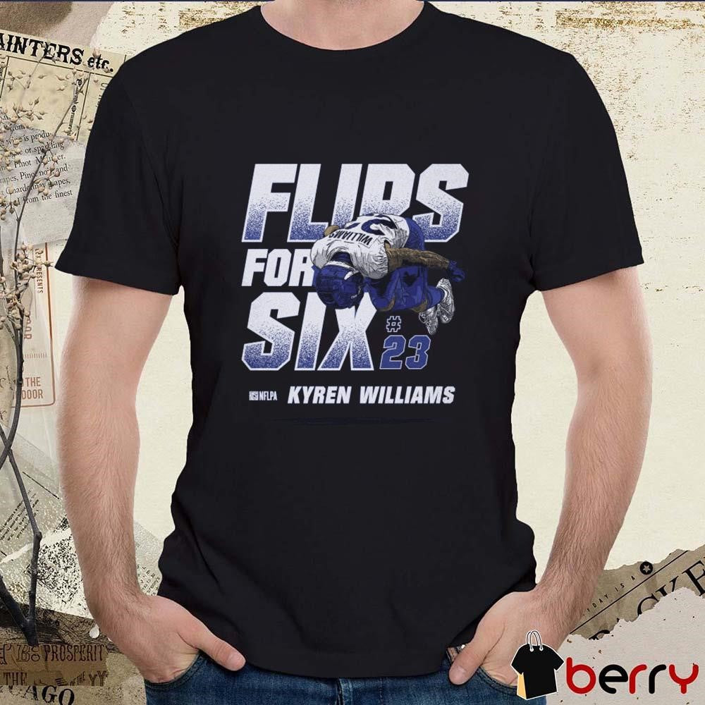 Kyren Williams #23 Los Angeles Rams NFL Flip For Six t-shirt