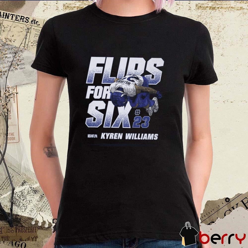Kyren Williams #23 Los Angeles Rams NFL Flip For Six t-shirt