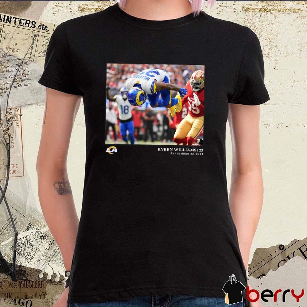 Kyren Williams Los Angeles Rams NFL Flash Features Week 3 Sep 22 2024 t-shirt