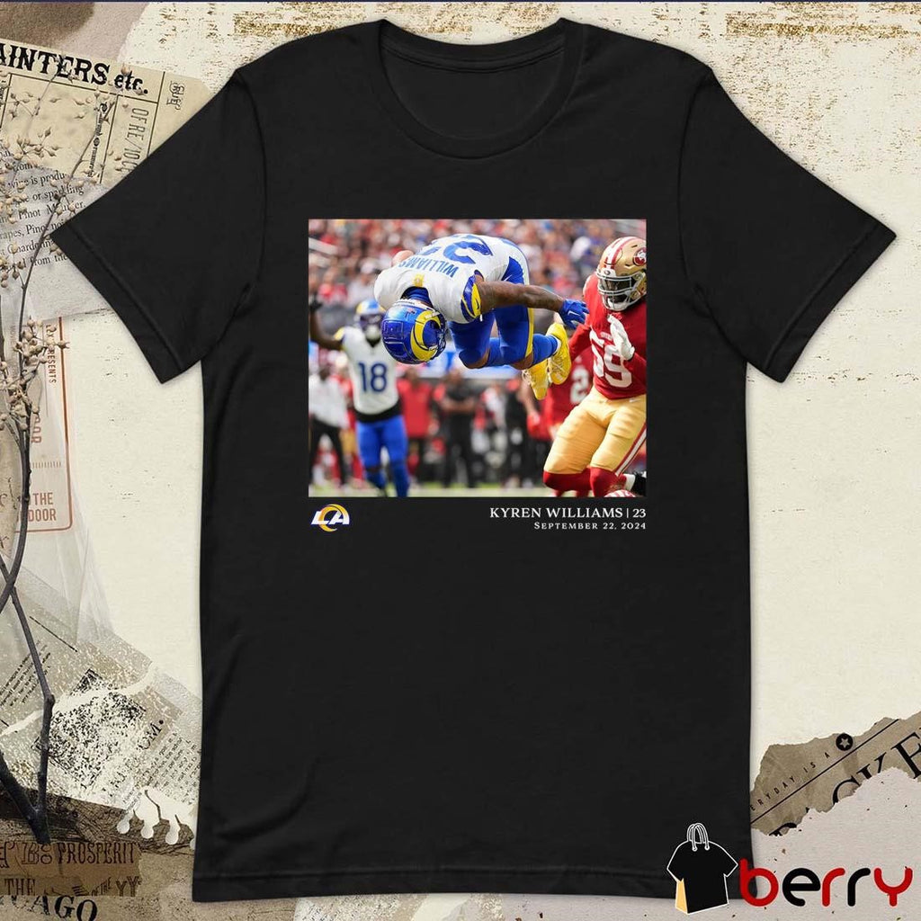 Kyren Williams Los Angeles Rams NFL Flash Features Week 3 Sep 22 2024 t-shirt