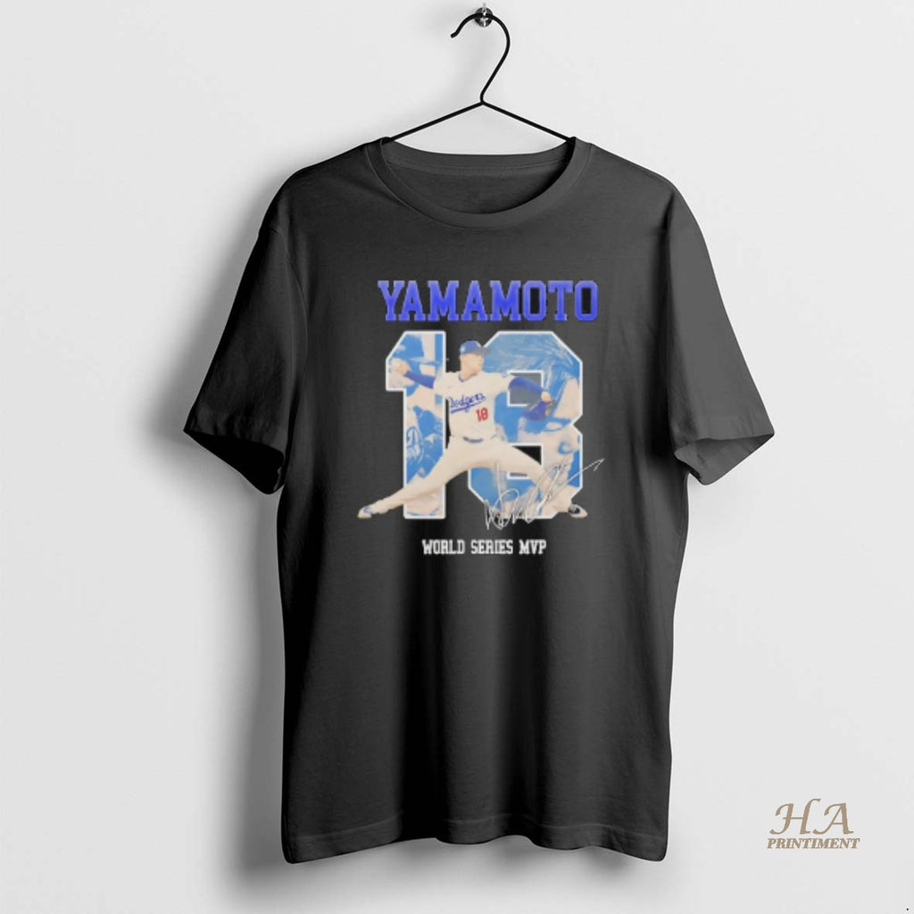 Official La Dodgers Yoshinobu Yamamoto World Series Mvp Signature T-Shirts, Hoodie, Sweatshirt | InkNestWear.com