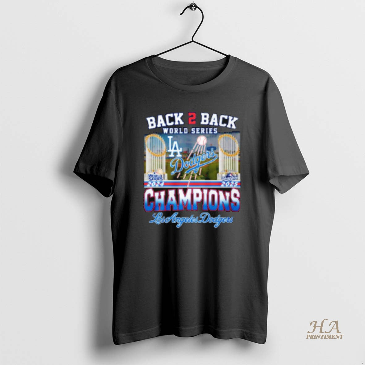 Official La Dodgers Back To Back 2024 2025 World Series Champions Trophy T-Shirts, Hoodie, Sweatshirt | InkNestWear.com