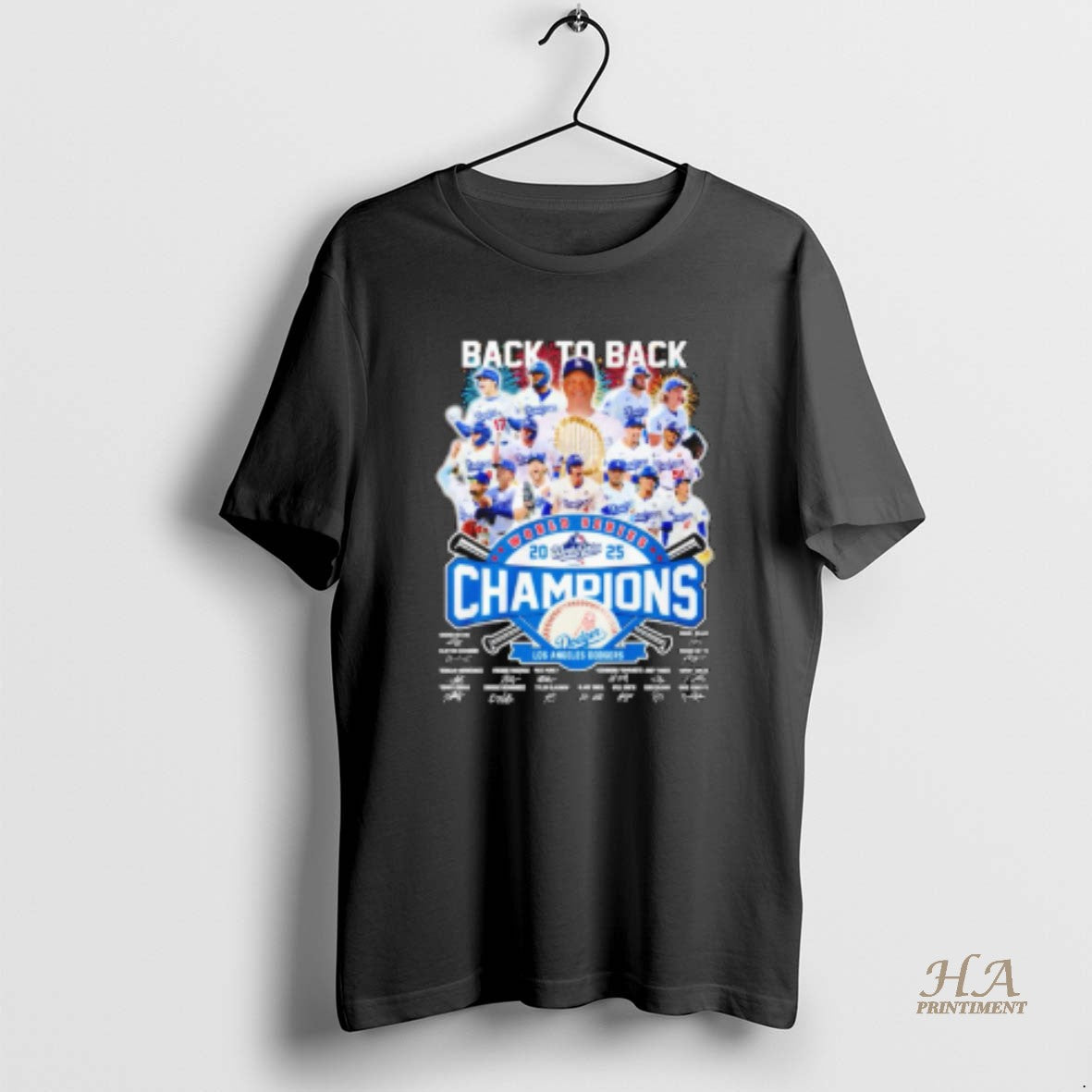 Official La Dodgers Back To Back World Series Champions 2025 All Team Signature T-Shirts, Hoodie, Sweatshirt
