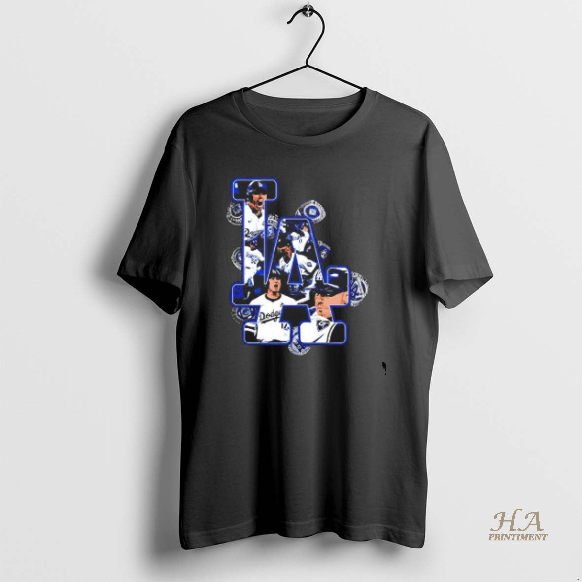 Official La Los Angeles Dodgers Player Rings Graphic Blackshirt T-Shirts, Hoodie, Sweatshirt | InkNestWear.com