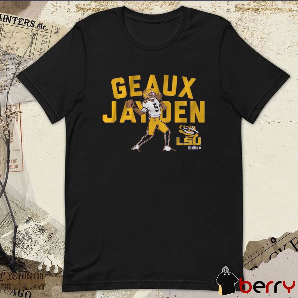 LSU Tigers Football Geaux Jayden Daniels 2025 NCAA Painting t-shirt