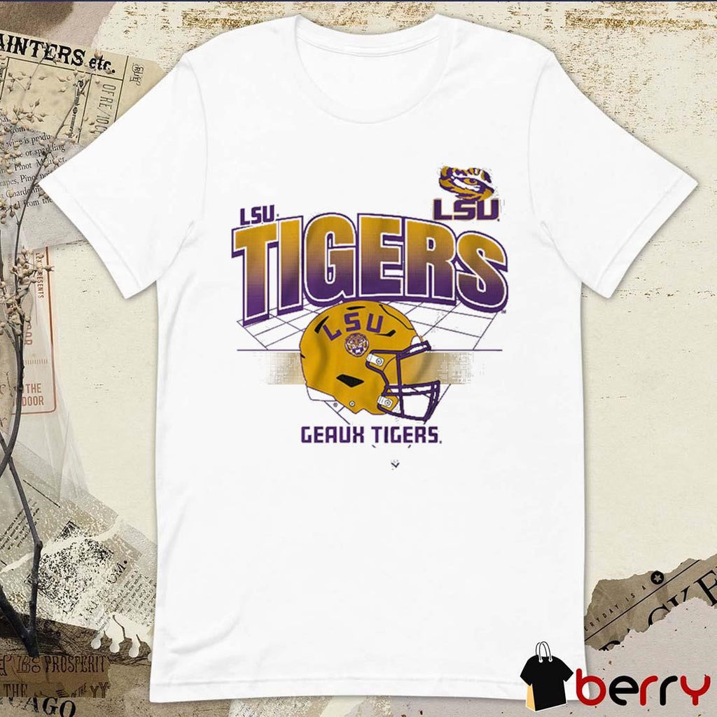 LSU Tigers Football Helmet Grid Geaux Tigers Baton Rouge NCAA 2024 t-shirt