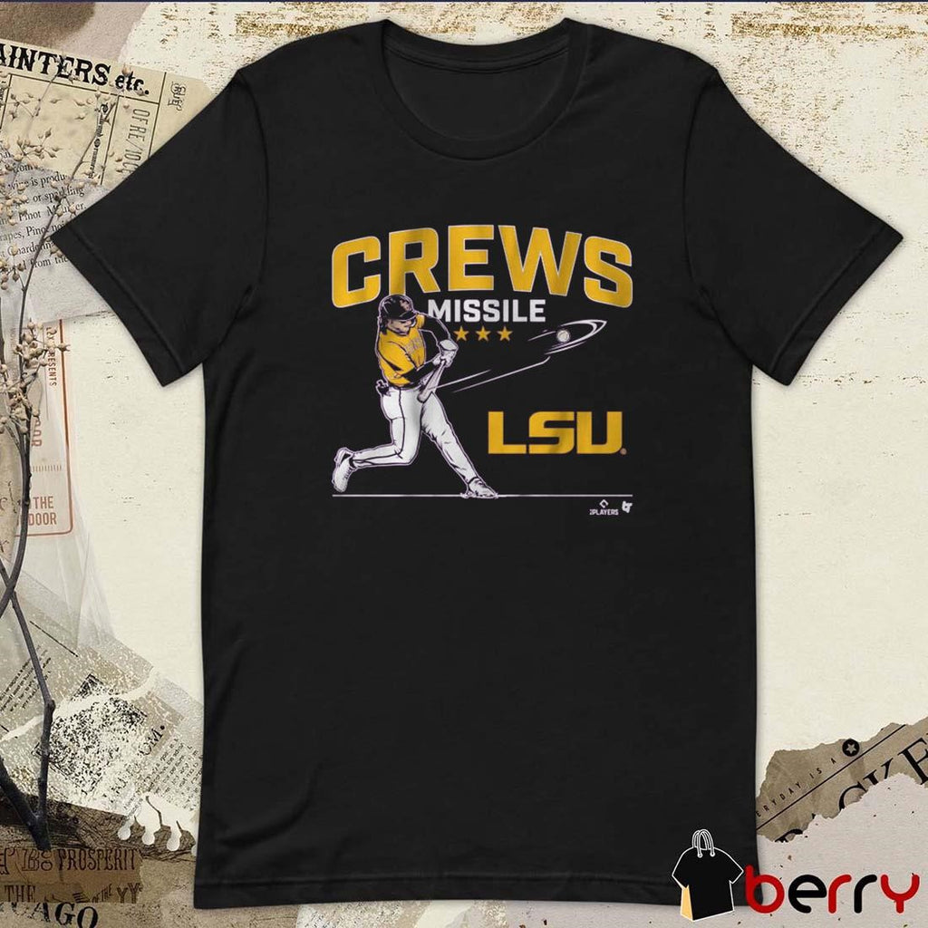 LSU Tigers NCAA Baseball Dylan Crews Missile 2025 Painting t-shirt