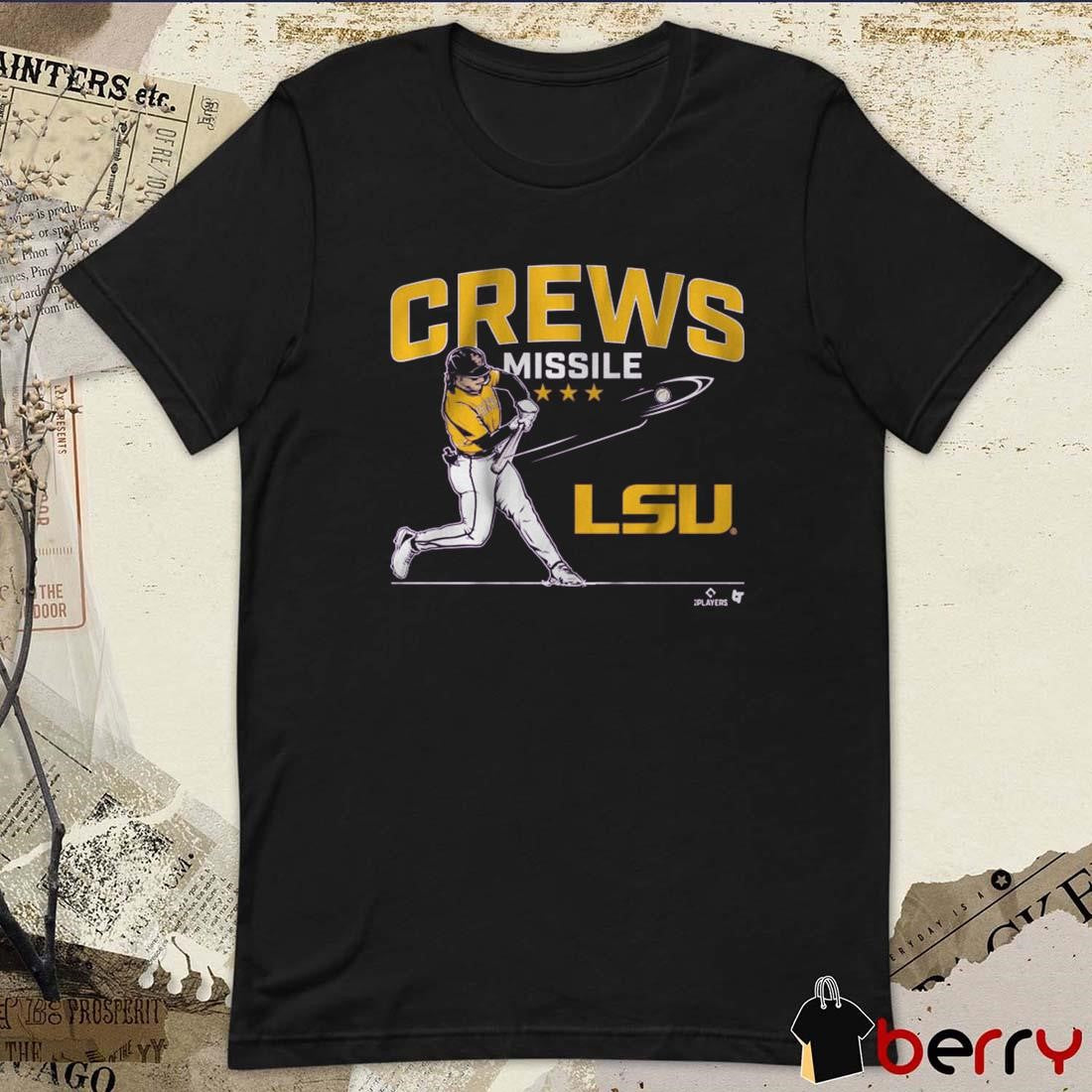 LSU Tigers NCAA Baseball Dylan Crews Missile 2025 Painting t-shirt