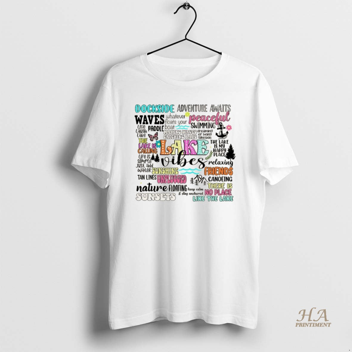 Official Lake Vibes Dockside Adventure Awaits Peaceful Swimming Christmas T-Shirts, Hoodie, Sweatshirt | InkNestWear.com