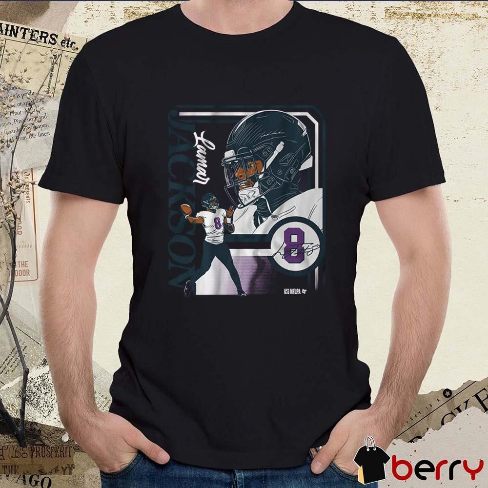 Lamar Jackson Baltimore Ravens NFL Football Collage Frame Signature t-shirt