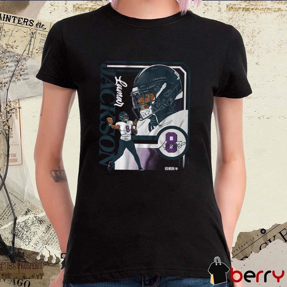 Lamar Jackson Baltimore Ravens NFL Football Collage Frame Signature t-shirt