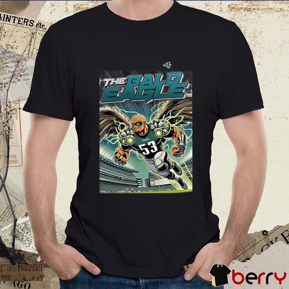 Landon Dickerson Philadelphia Eagles Wearing The Bald Eagle Zack Baun Art t-shirt