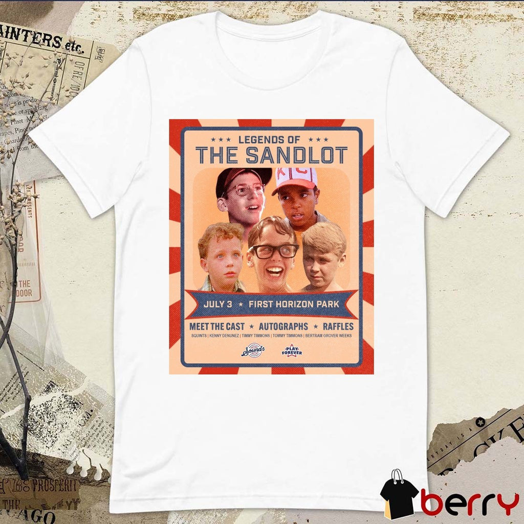 Legends Of The Sandlot July 3 2025 First Horizon Park Meet The Cast Autographs Raffles Poster t-shirt