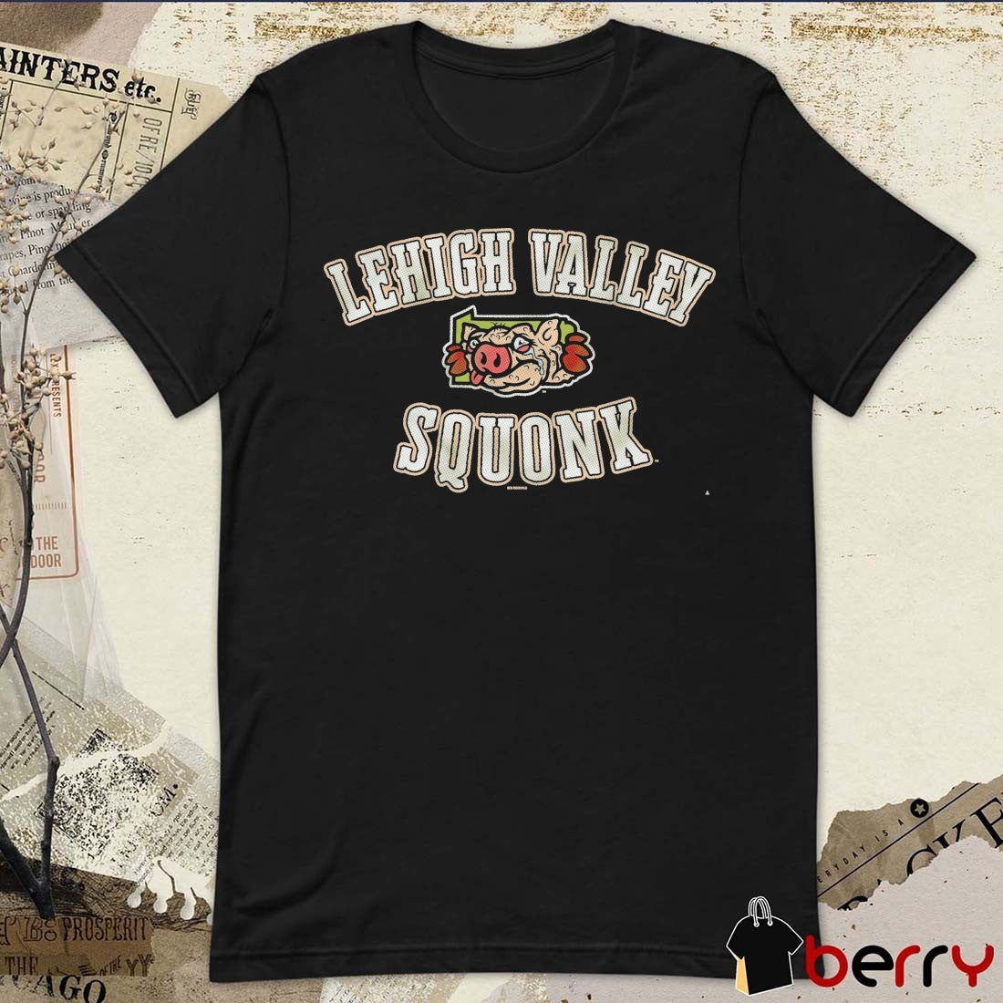 Lehigh Valley Squonk Primary Baseball Logo t-shirt