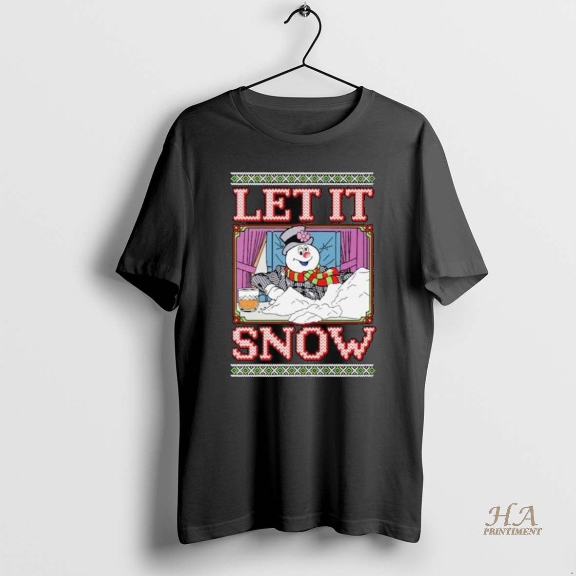 Official Let It Snow Frosty Ugly Holiday Christmas Long Sleve T-Shirts, Hoodie, Sweatshirt | InkNestWear.com