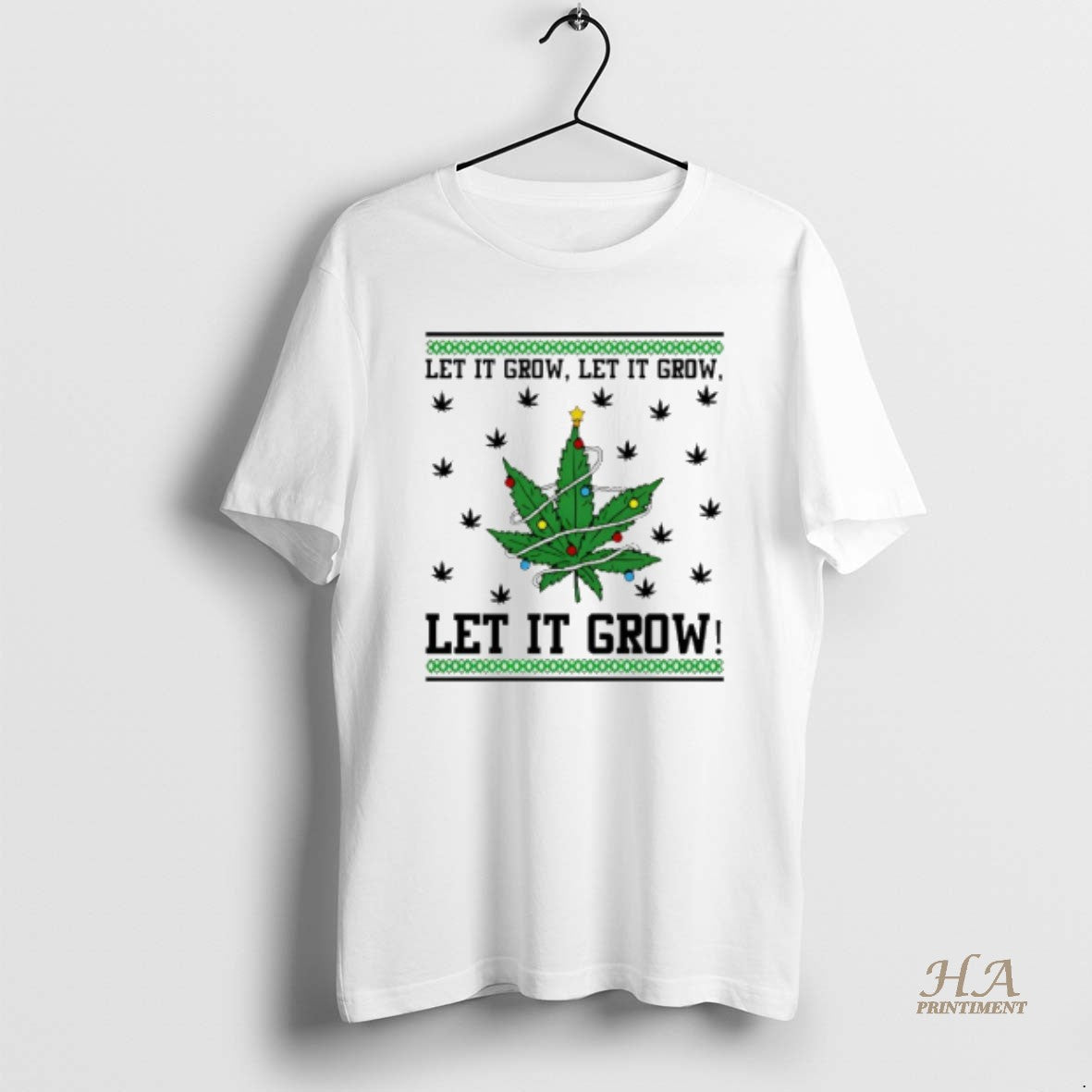 Official Let It Grow Let It Grow Let It Grow Weed Christmas T-Shirts, Hoodie, Sweatshirt | InkNestWear.com