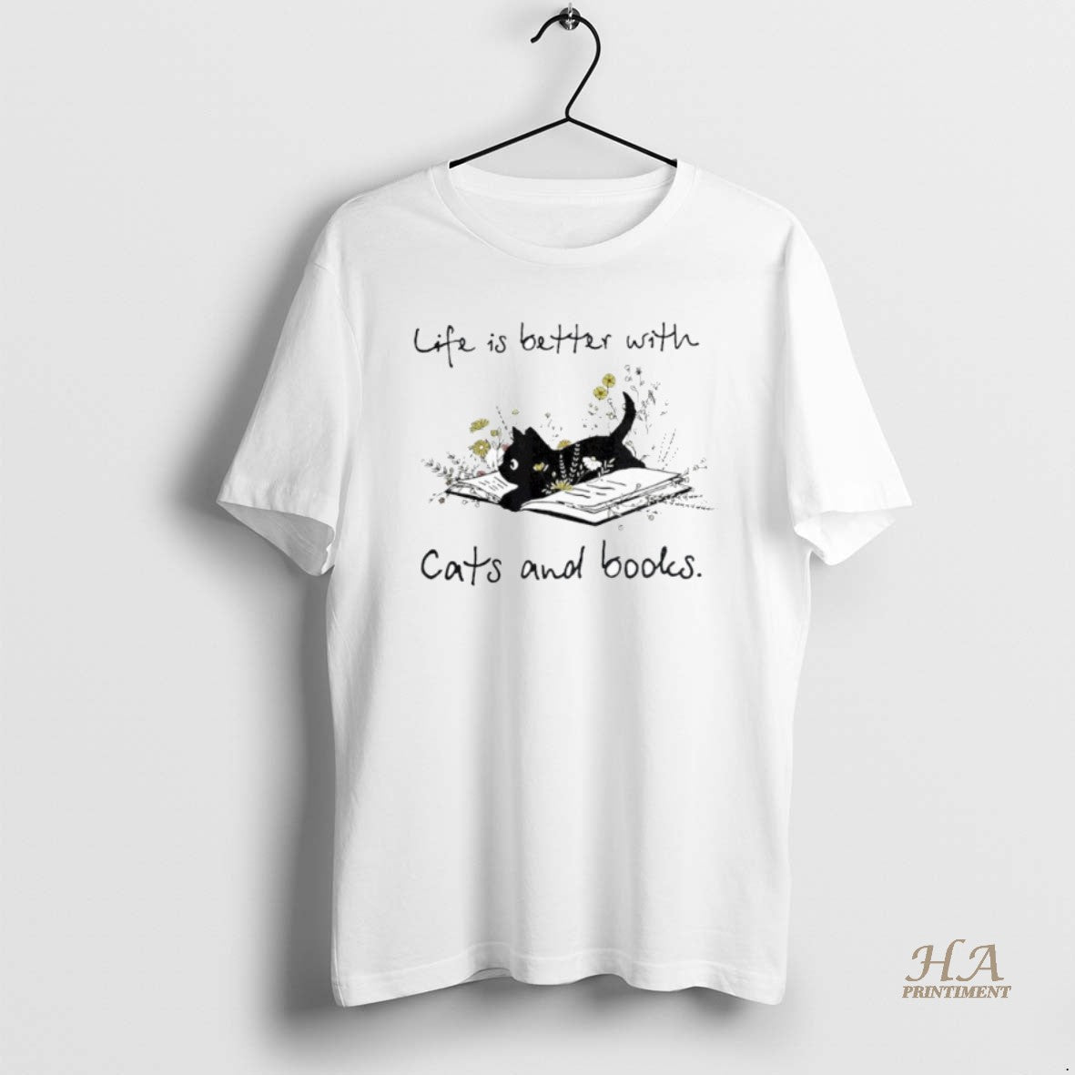 Official Life Is Better With Cats And Books T-Shirts, Hoodie, Sweatshirt | InkNestWear.com