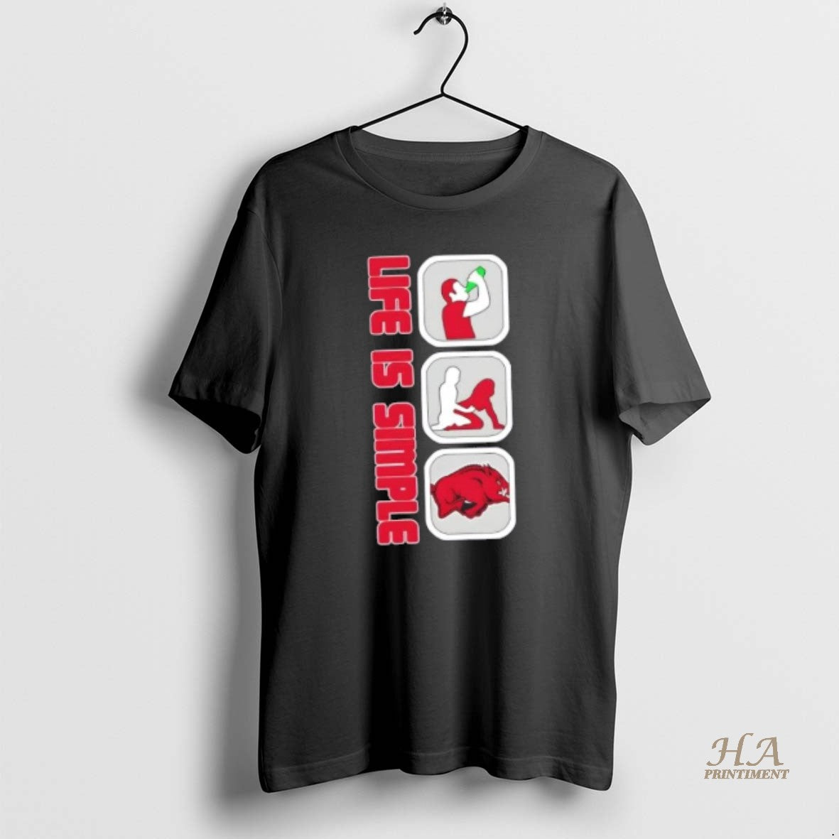Official Life Is Simple Arkansas Razorbacks T-Shirts, Hoodie, Sweatshirt | InkNestWear.com