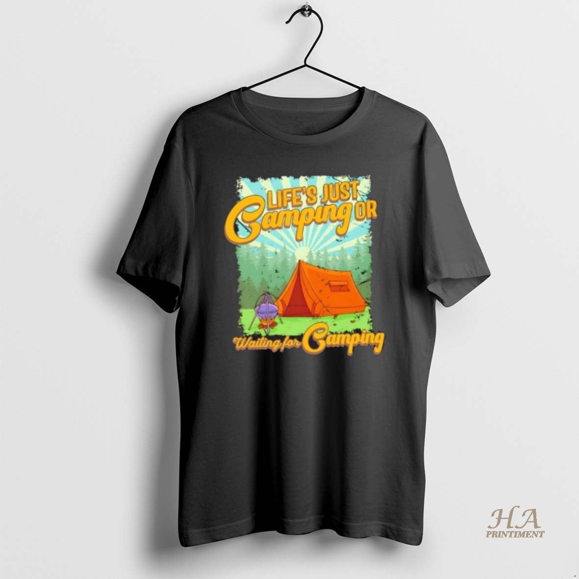 Official Lifes Just Camping Or Waiting For Camping T-Shirts, Hoodie, Sweatshirt | InkNestWear.com