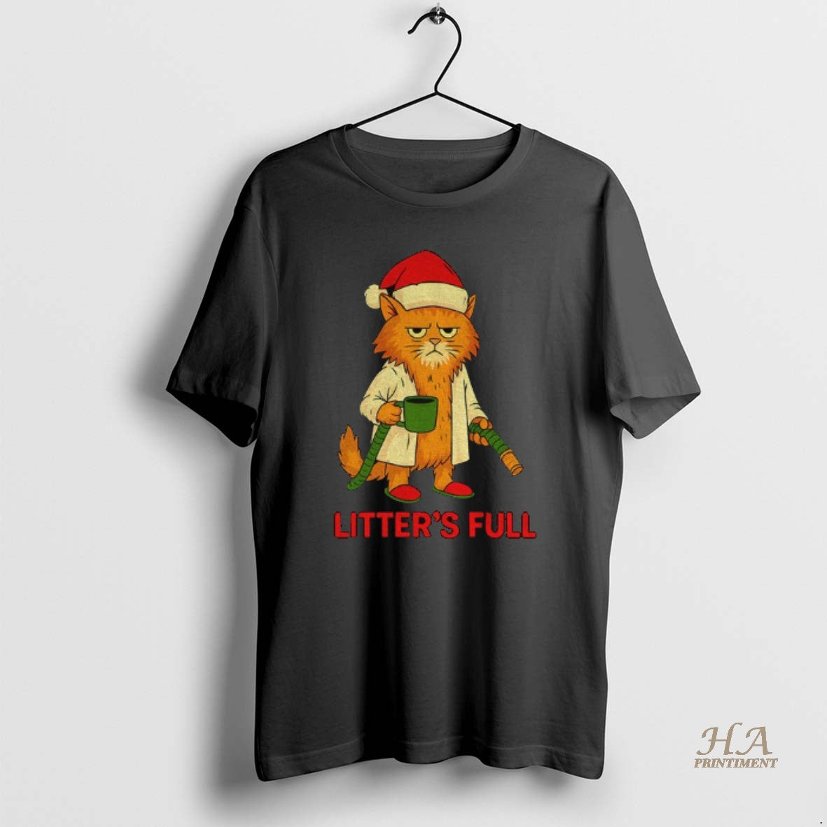 Official Litters Full Funny Cat Santa Merry Christmas T-Shirts, Hoodie, Sweatshirt | InkNestWear.com