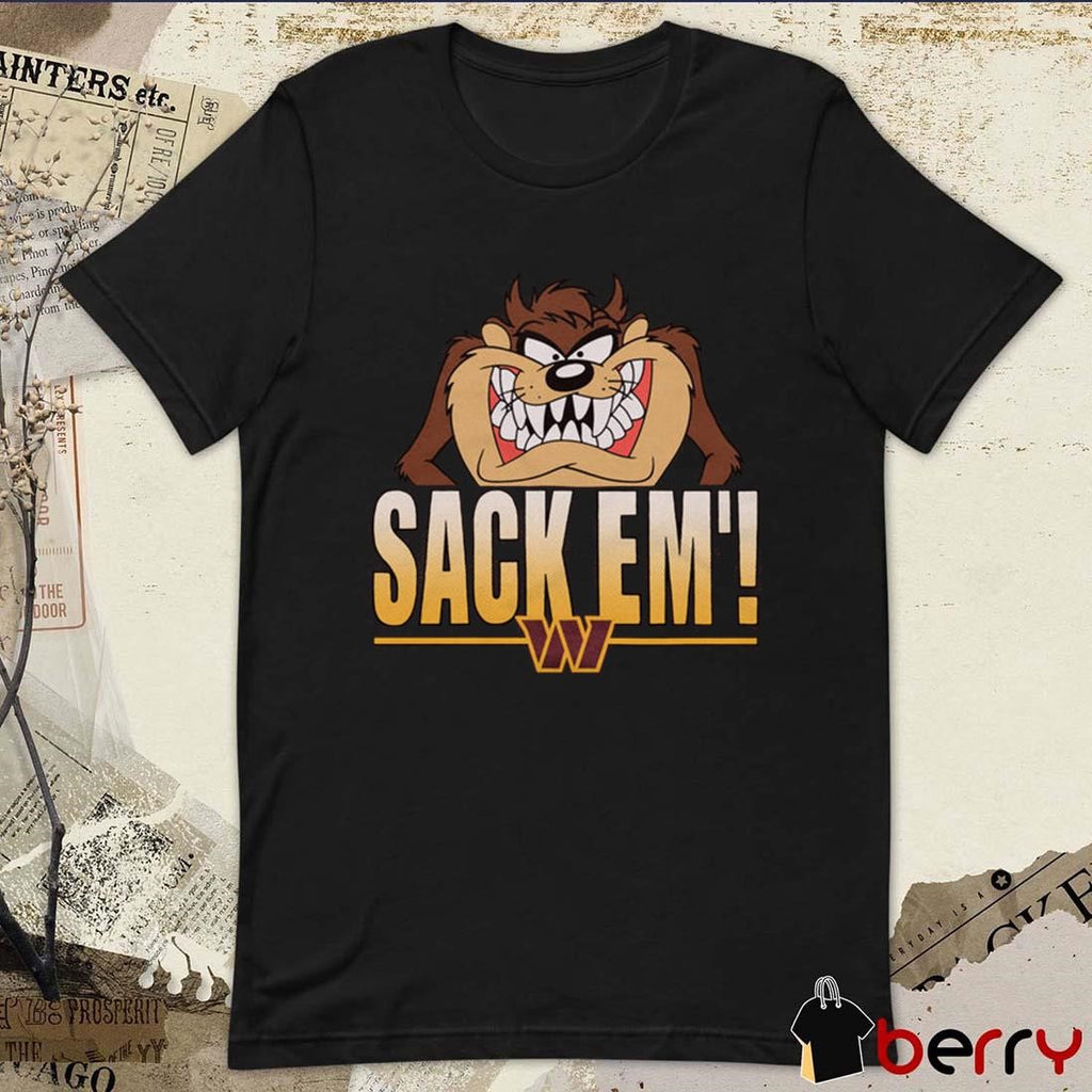 Looney Tunes Taz Sack Em’ x Washington Commanders NFL 2024 t-shirt