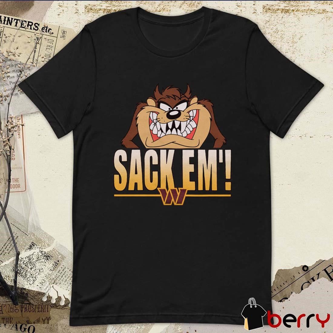 Looney Tunes Taz Sack Em’ x Washington Commanders NFL 2024 t-shirt