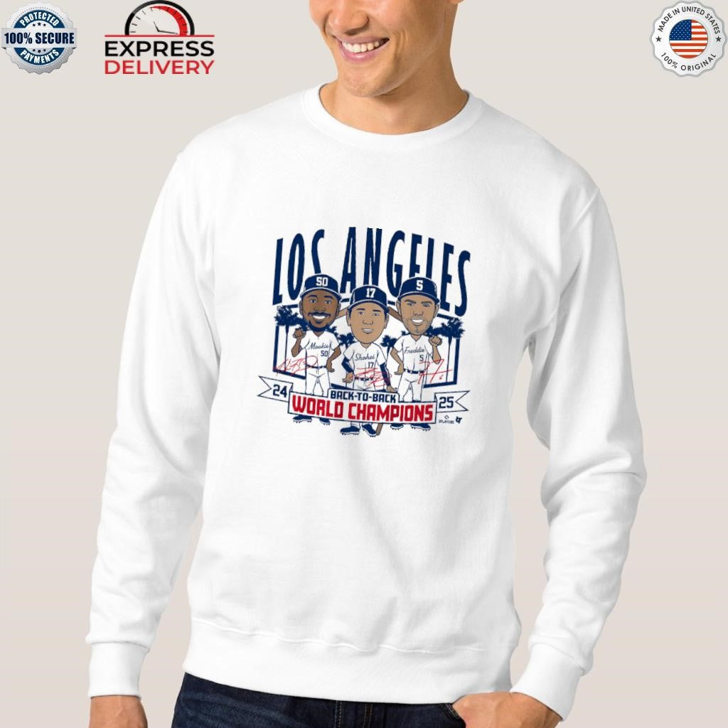 Los Angeles Baseball Back-to-Back World Champs Caricatures Shirt