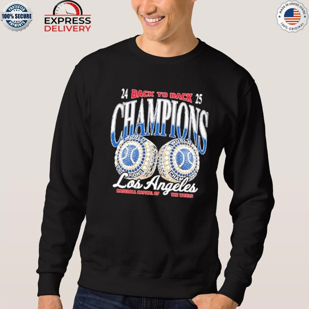 Los Angeles Baseball Capital Of The World Back To Back Champions Shirt