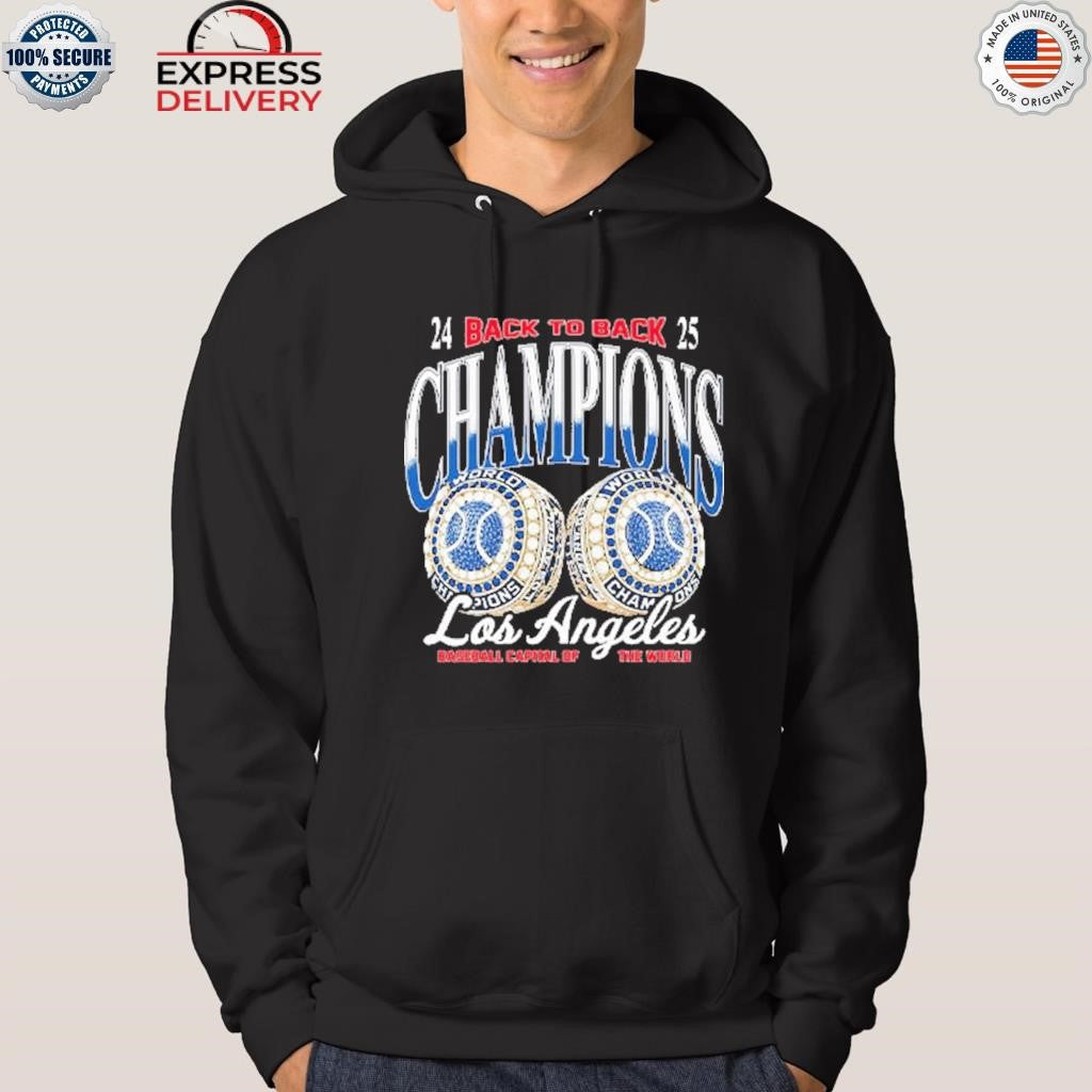 Los Angeles Baseball Capital Of The World Back To Back Champions Shirt