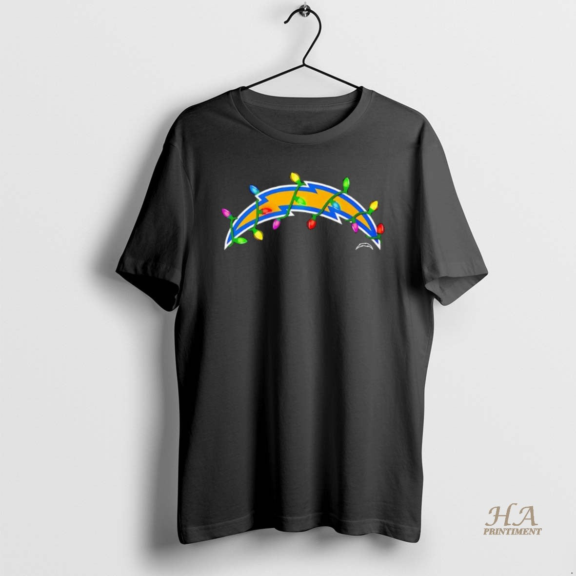 Official Los Angeles Chargers Logo Holiday Lights Black T-Shirts, Hoodie, Sweatshirt | InkNestWear.com