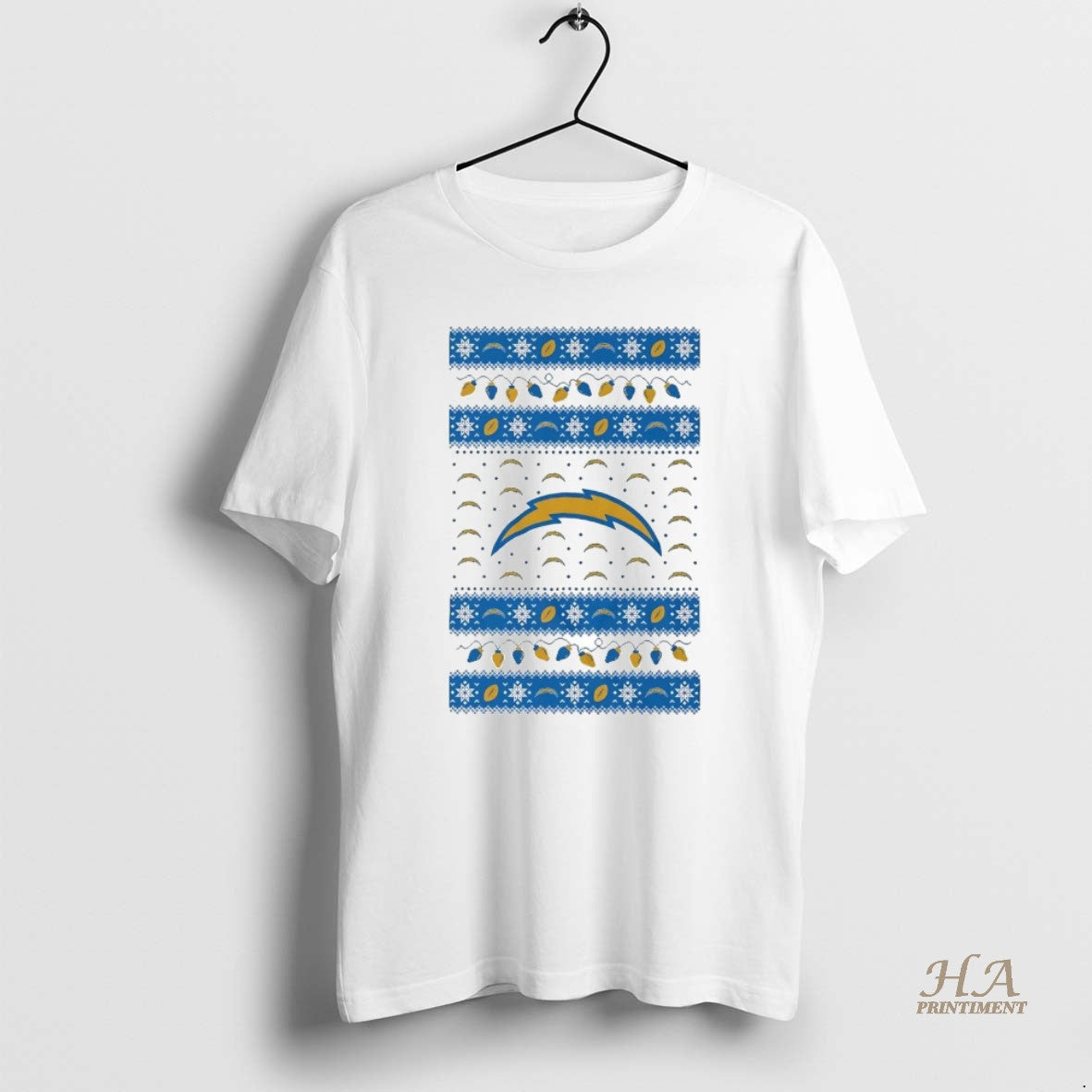 Official Los Angeles Chargers Ugly Christmas Light T-Shirts, Hoodie, Sweatshirt | InkNestWear.com