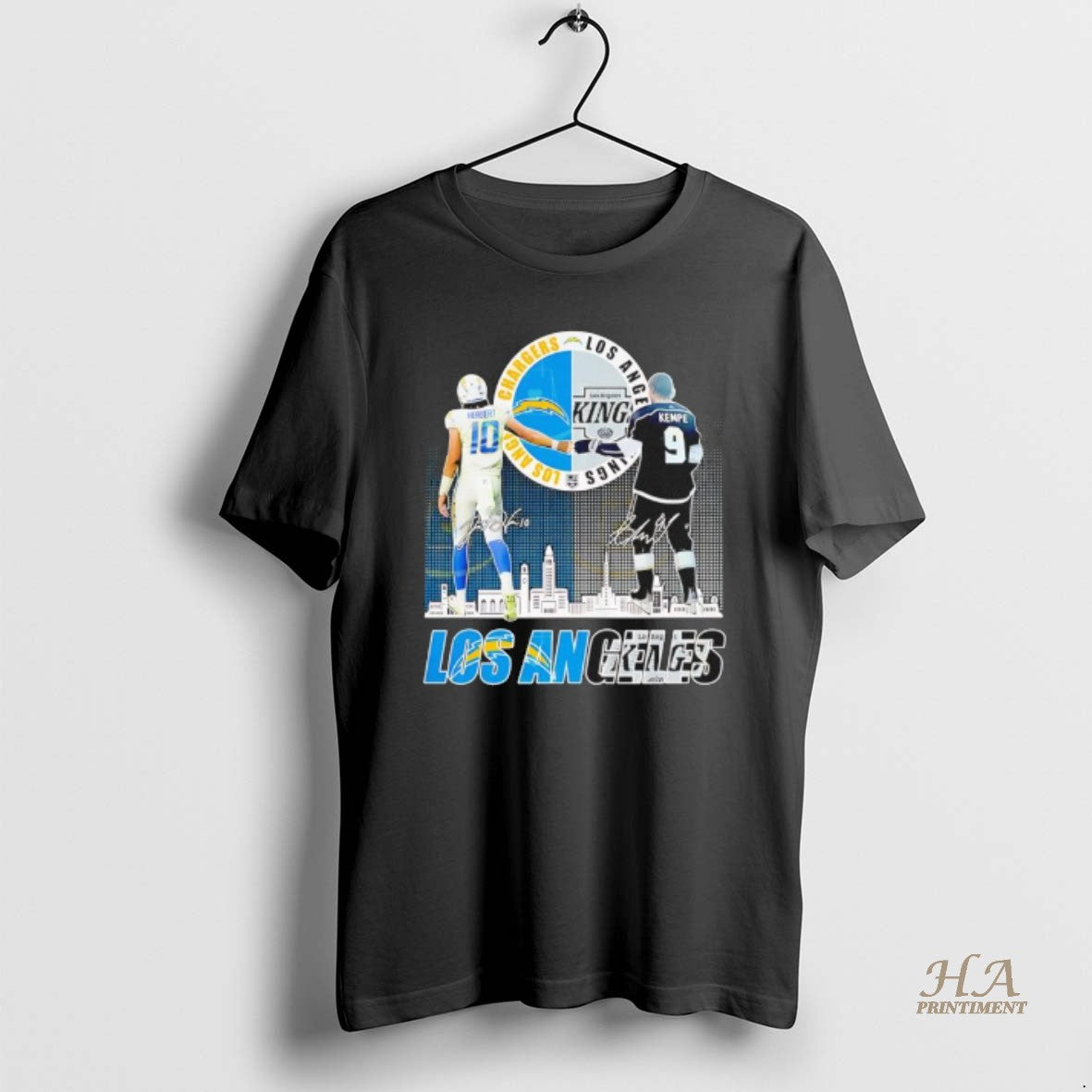 Official Los Angeles Chargers X Los Angeles King Signature Black T-Shirts, Hoodie, Sweatshirt | InkNestWear.com