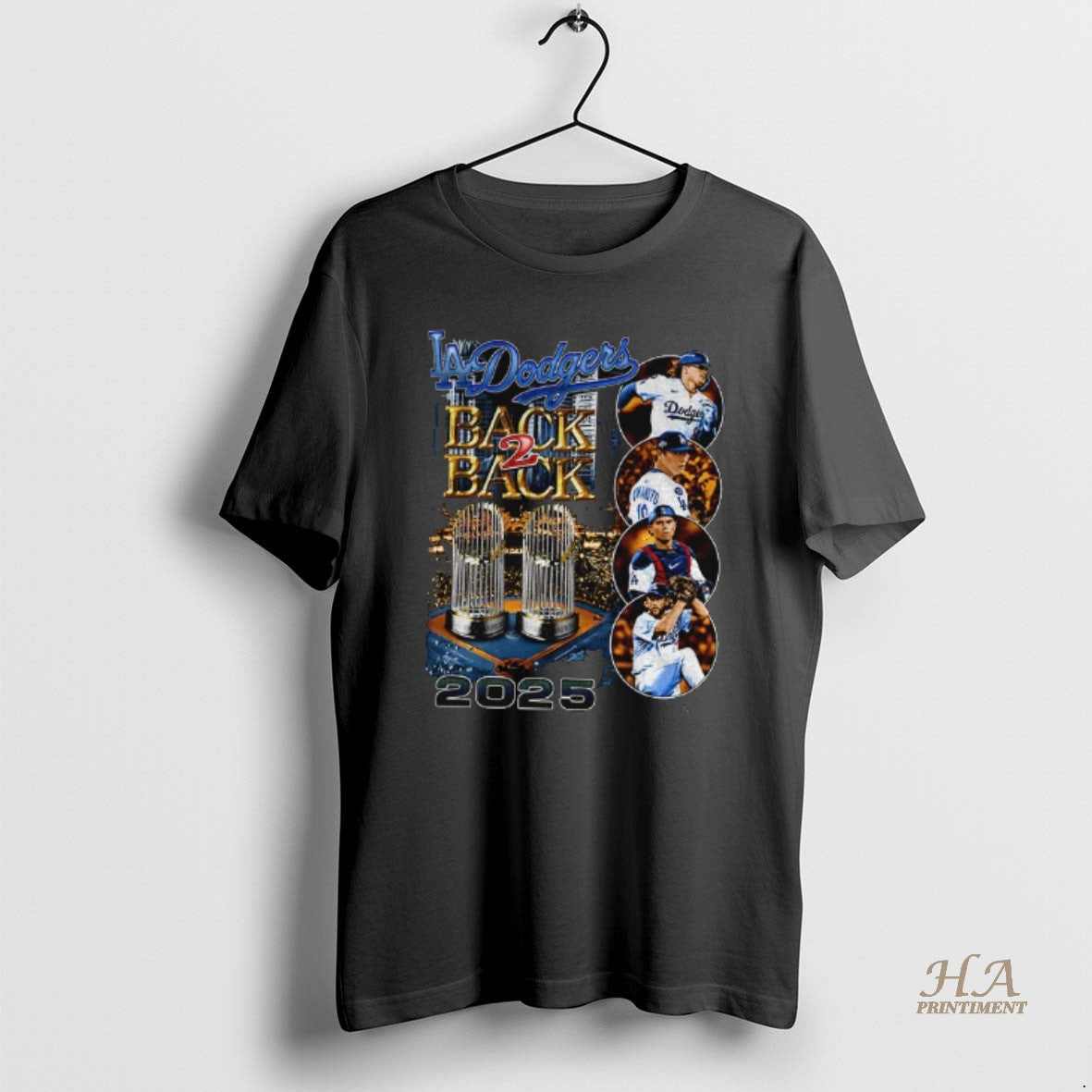 Official Los Angeles Dodgers Back 2 Back 2025 World Series Champions Trophy Graphic T-Shirts, Hoodie, Sweatshirt