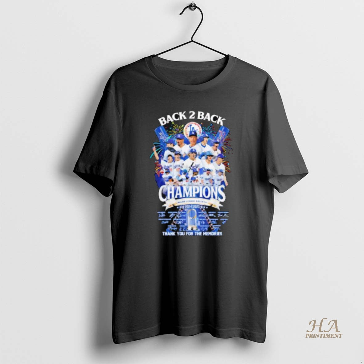 Official Los Angeles Dodgers Back 2 Back World Champions Thank You Memories T-Shirts, Hoodie, Sweatshirt