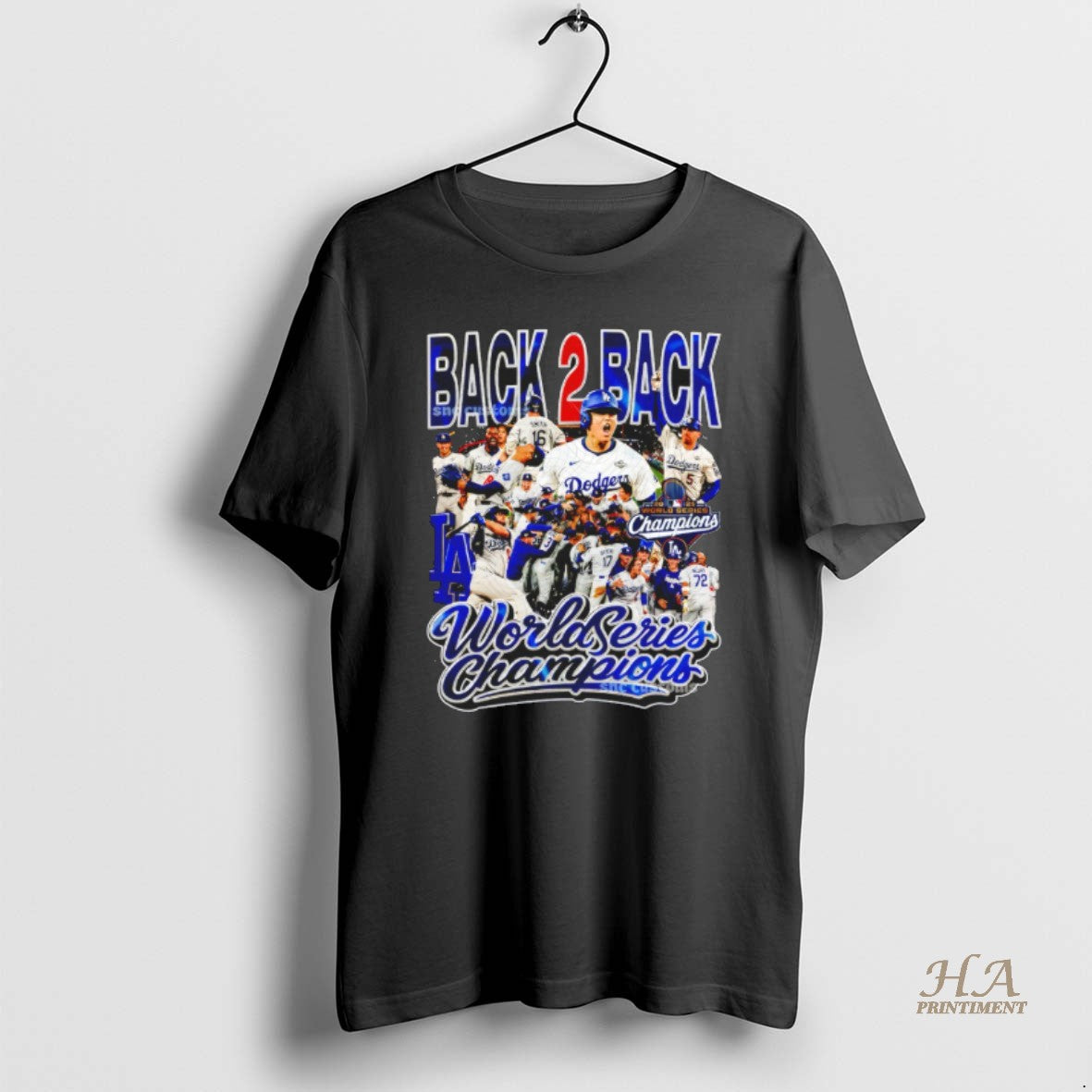 Official Los Angeles Dodgers Back 2 Back World Series Champions Trophy All Team T-Shirts, Hoodie, Sweatshirt