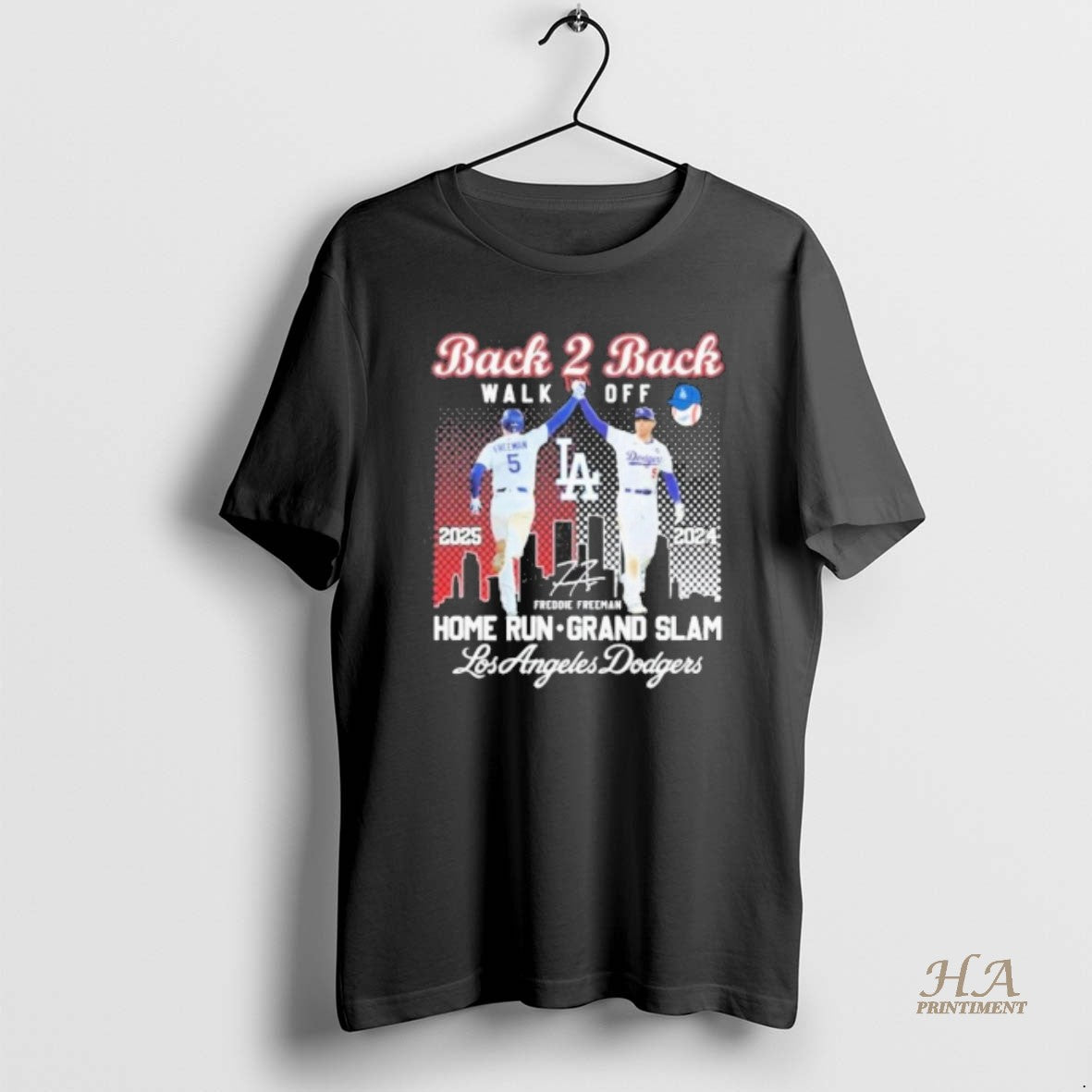 Official Los Angeles Dodgers Freddie Freeman Back To Back Walk Off Home Run Grand Slam T-Shirts, Hoodie, Sweatshirt