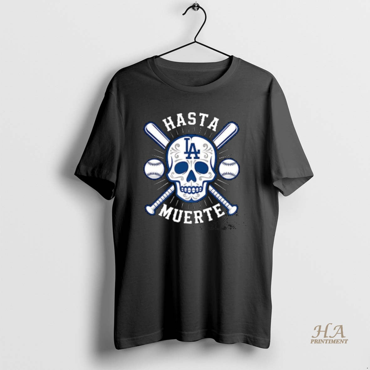 Official Los Angeles Dodgers Hasta Muerte Skull And Cross Bat T-Shirts, Hoodie, Sweatshirt | InkNestWear.com