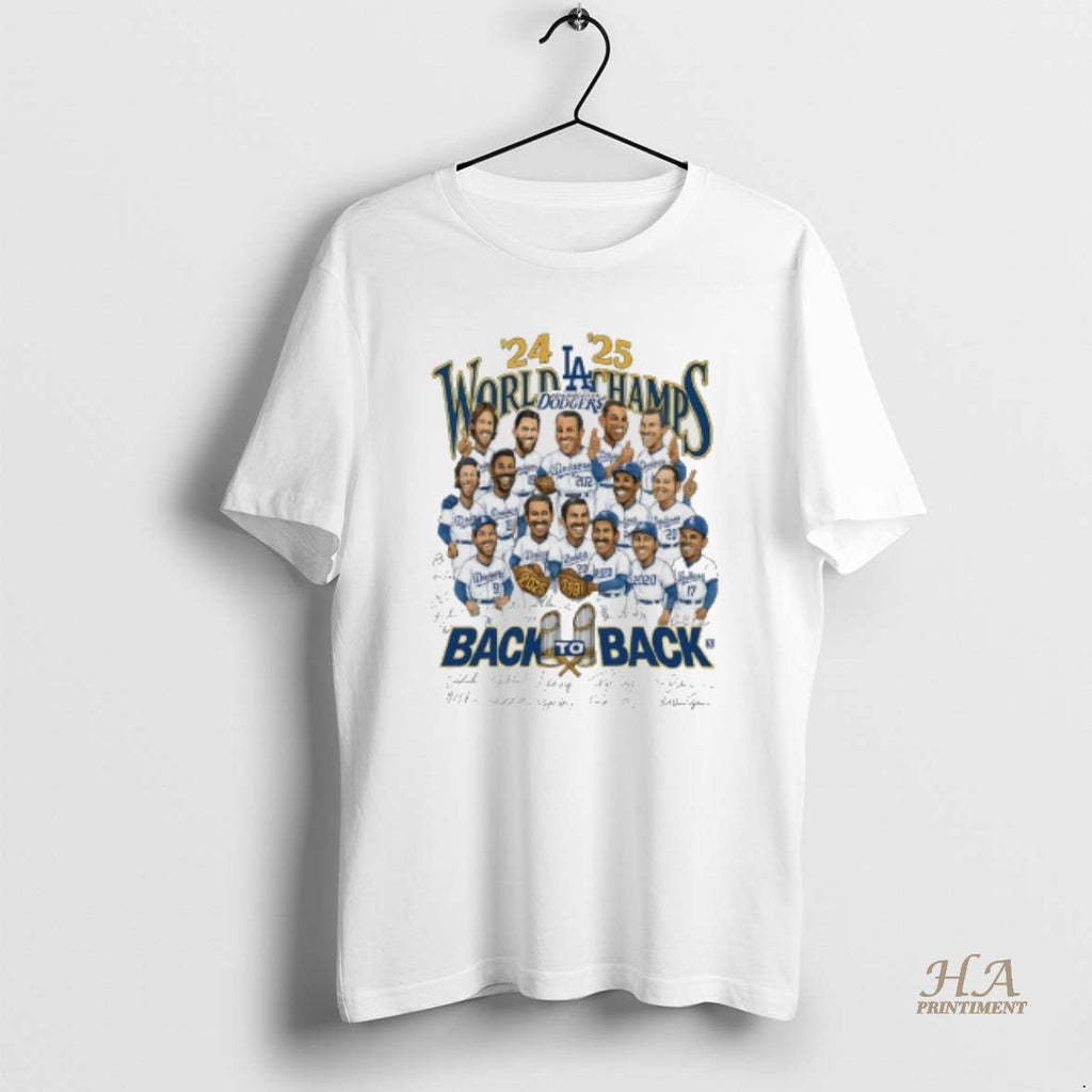 Official Los Angeles Dodgers Legends Back To Back 24 25 World Series Champions Signature T-Shirts, Hoodie, Sweatshirt